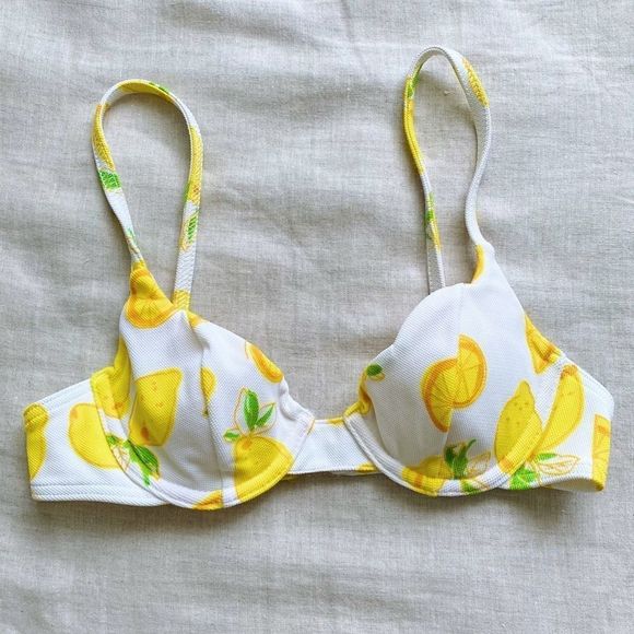 NWOT Lemon 🍋 Bikini Top - Picture 1 of 5